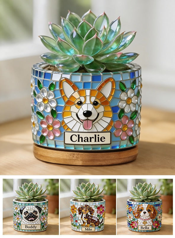 Personalized Pembroke Welsh Corgi Ceramic Plant Pot Dog Lover Gift