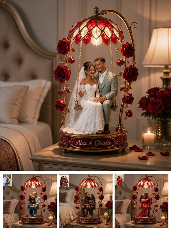 Custom Photo Wedding Latino Couple Acrylic LED Night Light, Husband Wife Gift