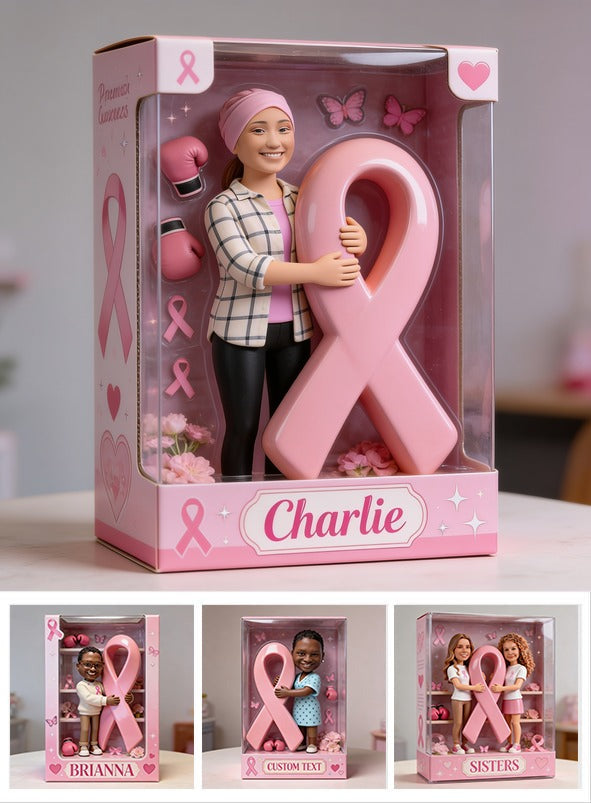 Personalized Latina Breast Cancer Woman Custom Shaped Acrylic Plaque Awareness Gift