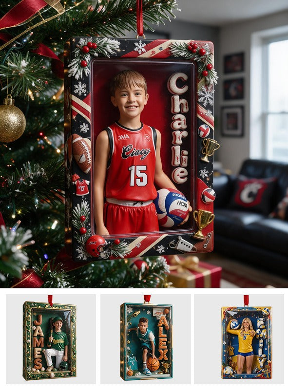 Personalized Christmas Male Youth Volleyball Player Ornament Sports Gift