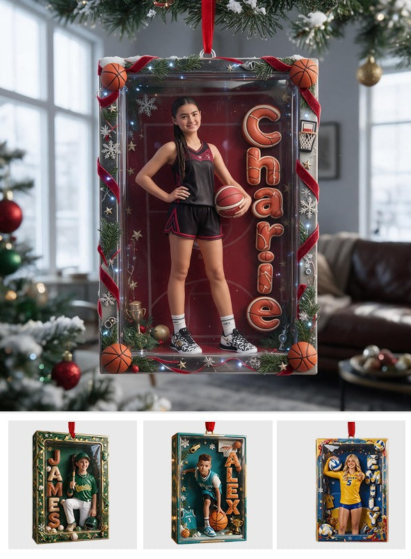 Personalized Christmas Latina Female Youth Basketball Player Ornament Sports Gift