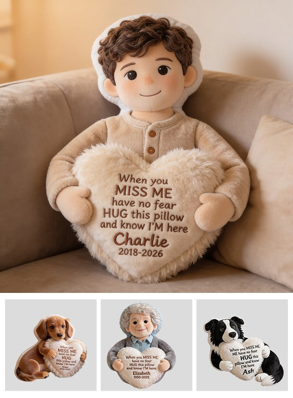 Personalized Latino Little Boy Memorial Faux Fur Shaped Pillow