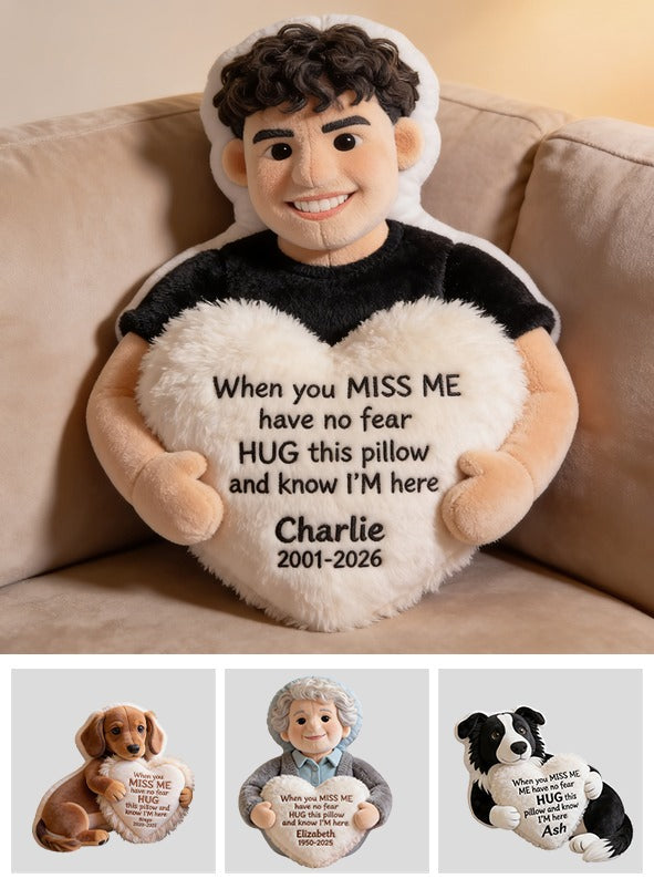 Personalized Latino Man Memorial Faux Fur Shaped Pillow Sympathy Gift