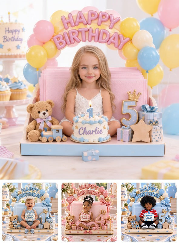 Personalized Birthday Little Girl Napkin Holder Gift for Daughter Granddaughter Niece