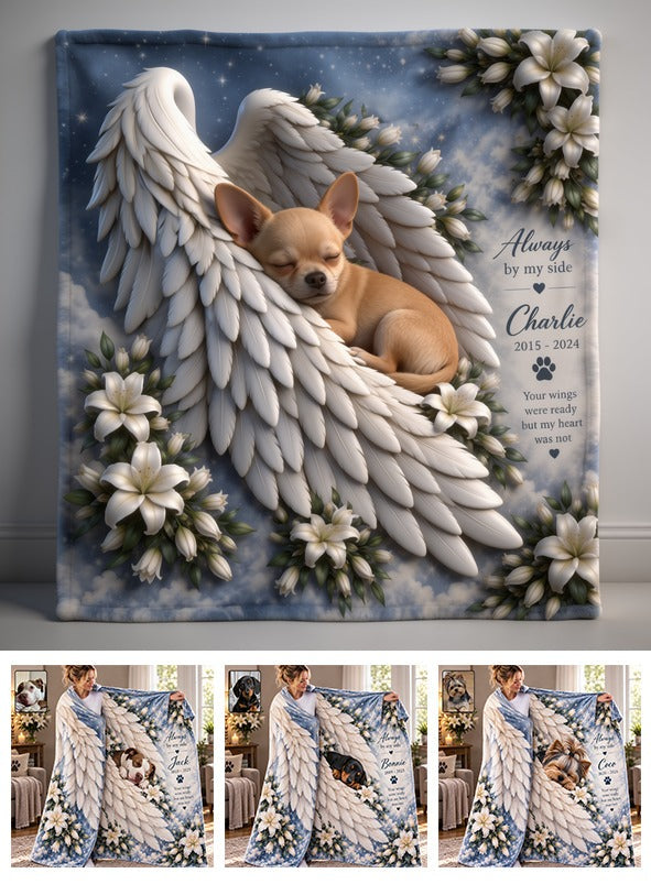 Personalized Pet Memorial Chihuahua Puppy Wearable Blanket Dog Loss Gift