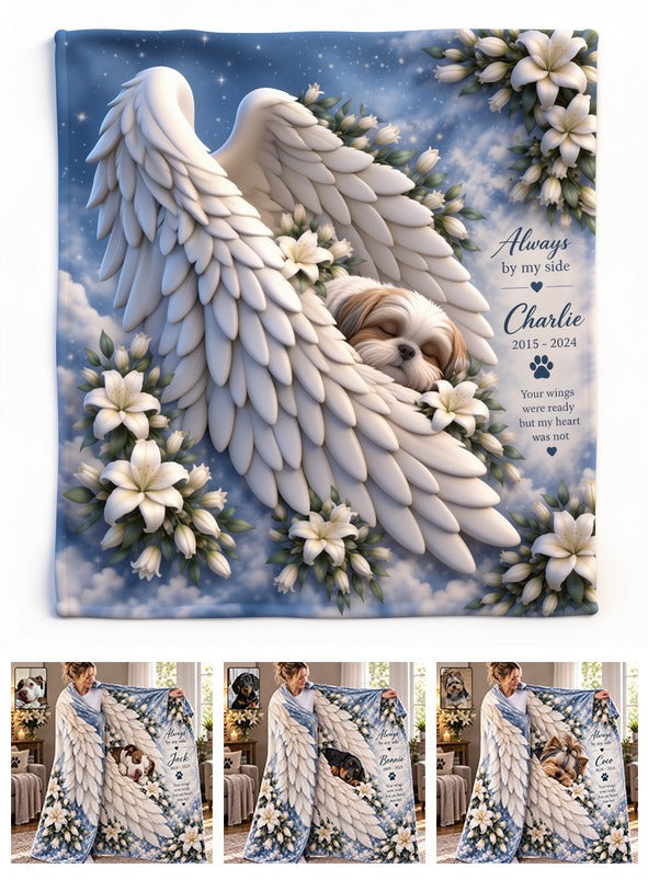 Personalized Shih Tzu Memorial Wearable Blanket Pet Remembrance Keepsake