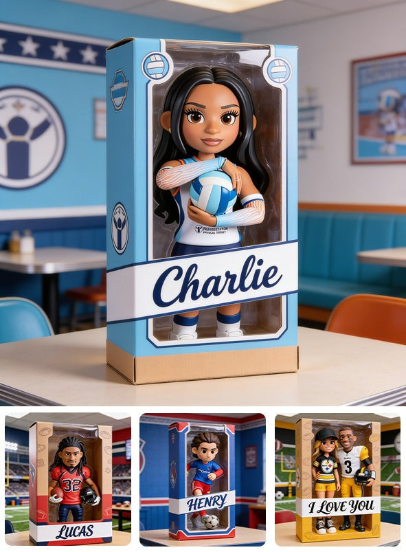 Personalized Black Woman Volleyball Player Custom Shaped Acrylic Plaque Sport Fan Gift