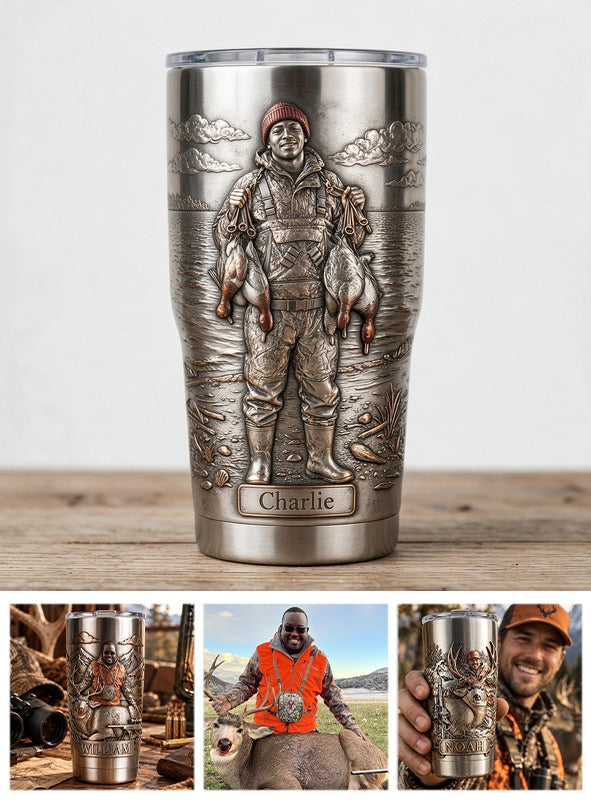 Personalized Black Duck Hunter Tumbler, Duck Hunting Gift
