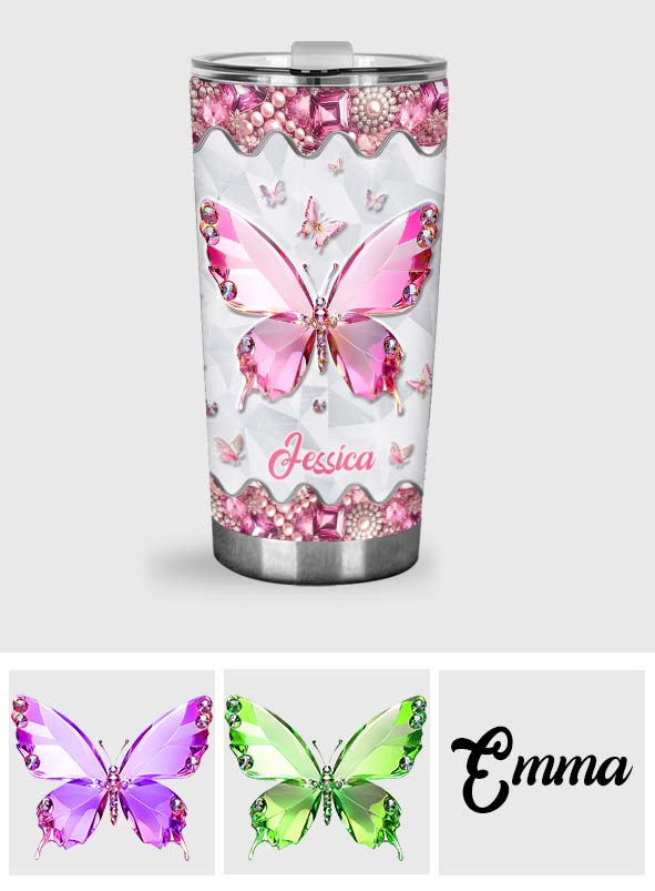 Schmetterlinge lieben – personalisierter Schmetterlingsbecher