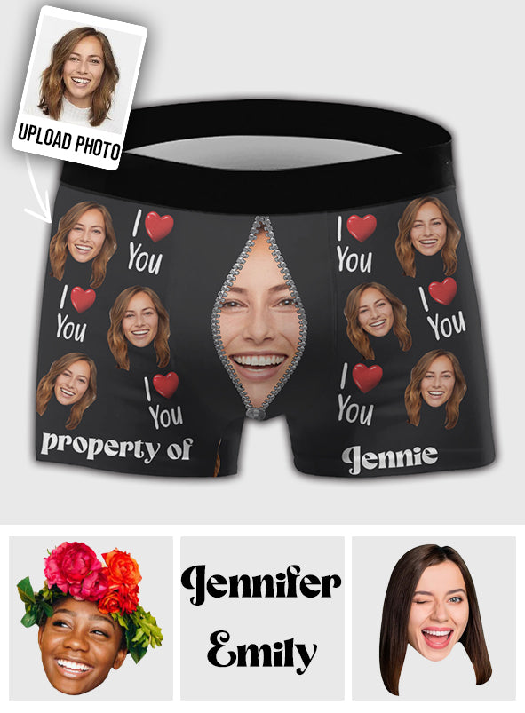 Mein Eigentum – Personalisierte Geschenkidee für Ihn: Herren-Boxershorts