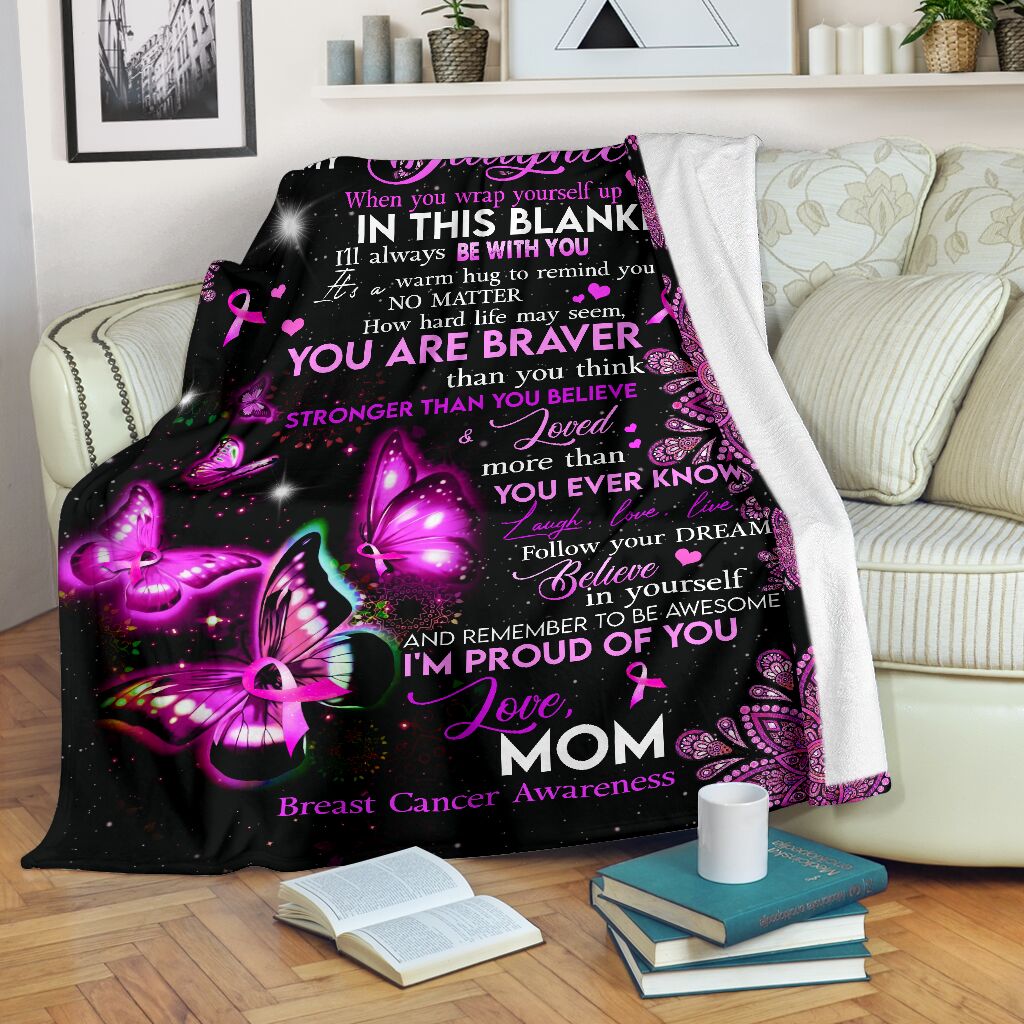 Decke zur Sensibilisierung für Brustkrebs an meine Tochter 0622