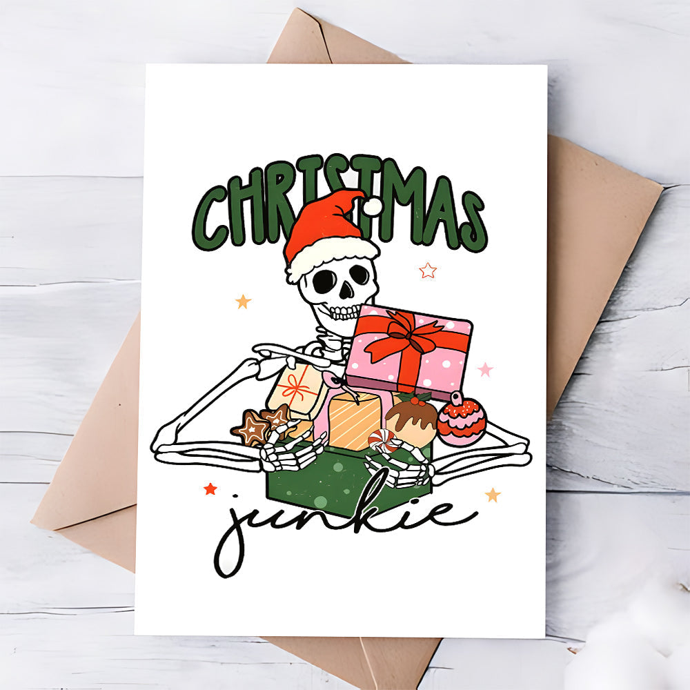 Weihnachtskarte – Totenkopf-Grußkarte