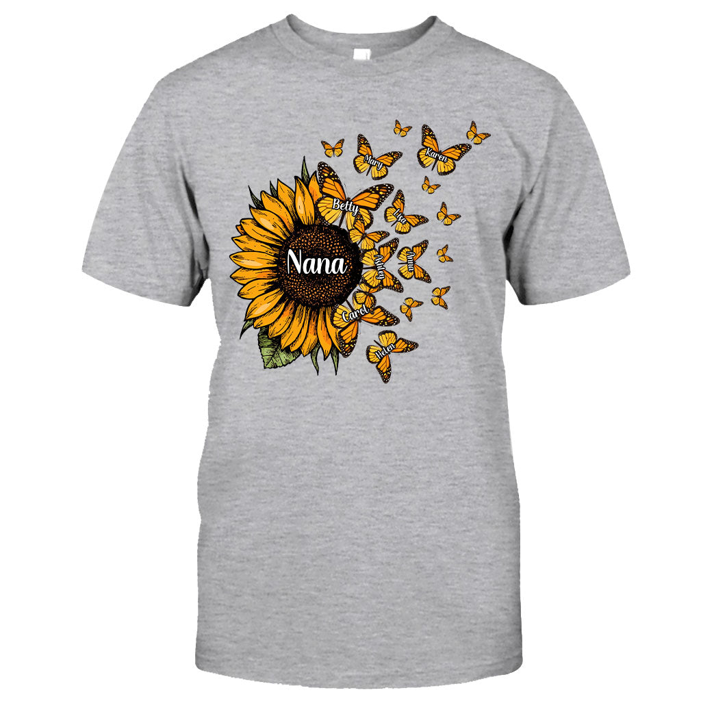 Wunderschöne Sonnenblume – Gesegnet, so genannt zu werden – Geschenk für Oma und Mama – Personalisiertes T-Shirt und Hoodie