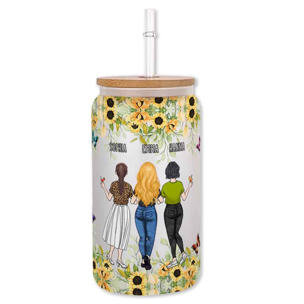 Besties Forever - Personalized Bestie Can Glass