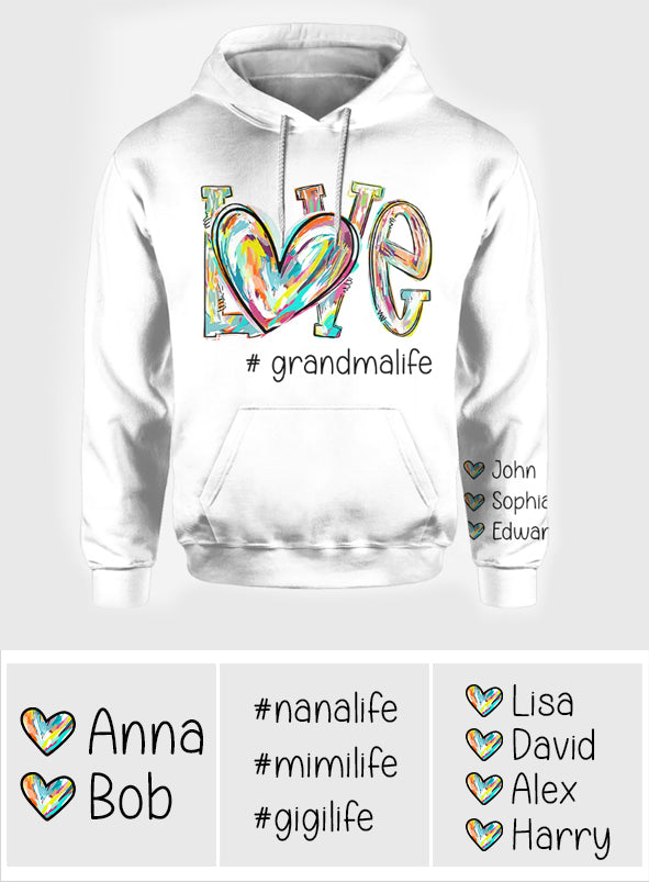 Love Grandma - Personalized Grandma All Over Shirt