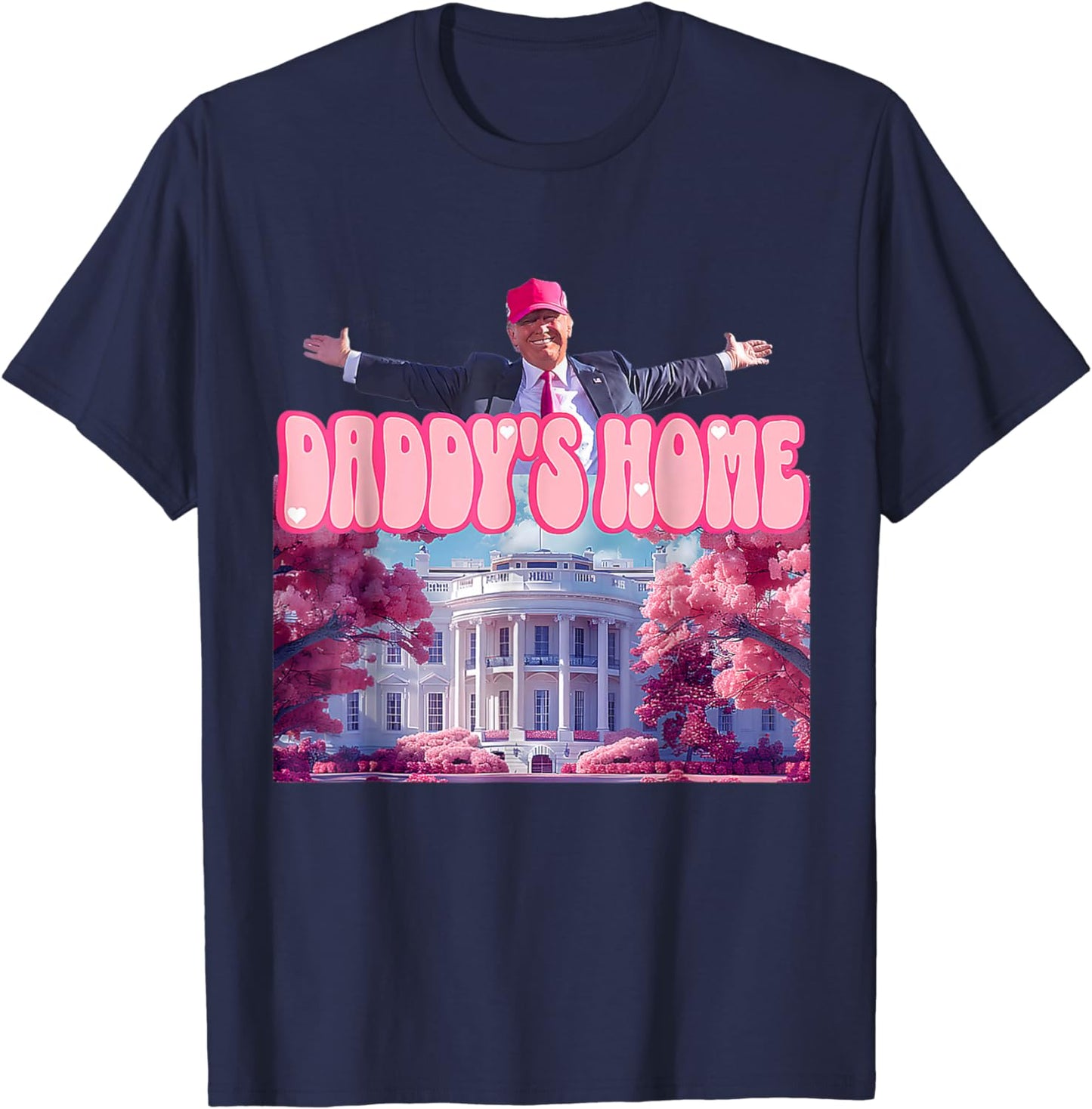 „Daddy's Home“ – Lustiges Trump-T-Shirt und Hoodie mit dem Aufdruck „Daddy's Coming Home 2024“.