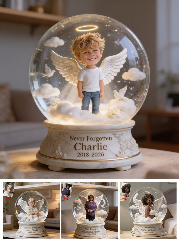 Personalized Little Boy Memorial Custom Shaped Acrylic Plaque Sympathy Keepsake