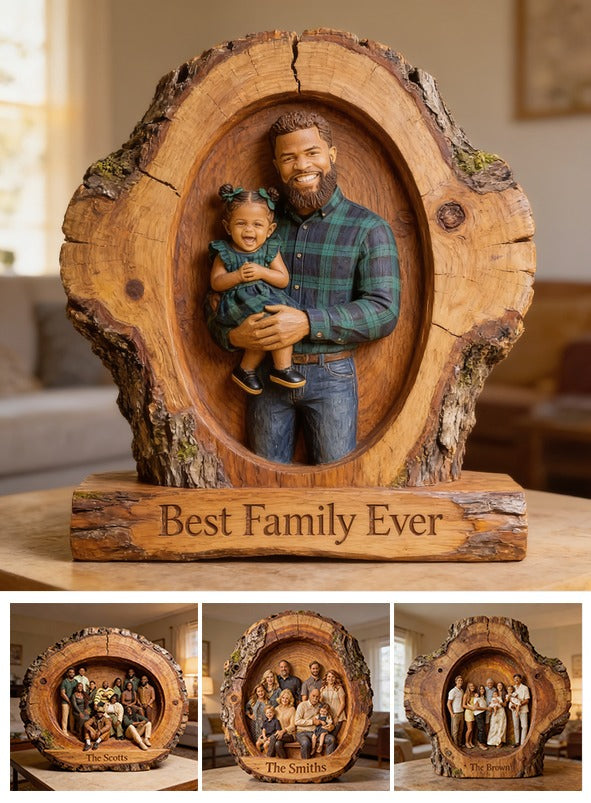 Personalized Black Single Dad Family Custom Shaped Acrylic Plaque Keepsake Gift