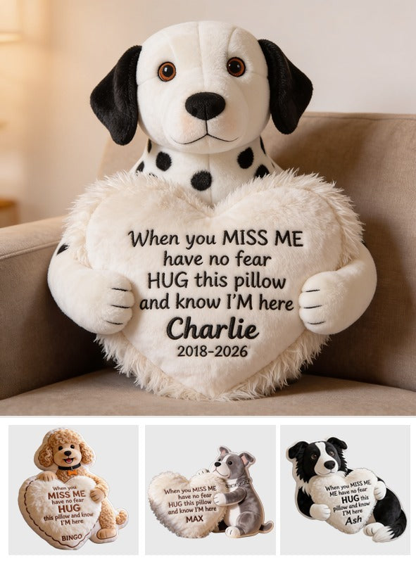 Personalized Dalmatian Memorial Faux Fur Shaped Pillow Pet Loss Keepsake
