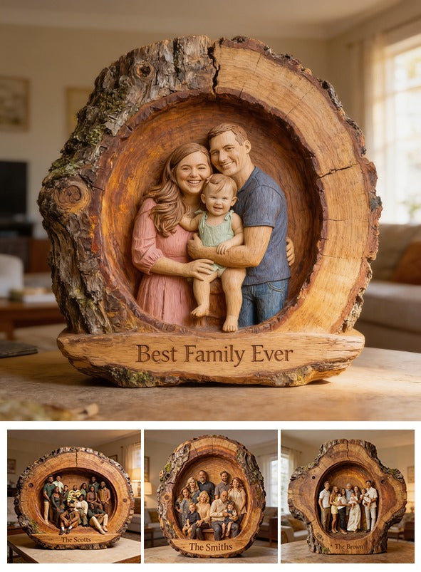 Personalized Family Of Three Custom Shaped Acrylic Plaque Best Family Ever Keepsake