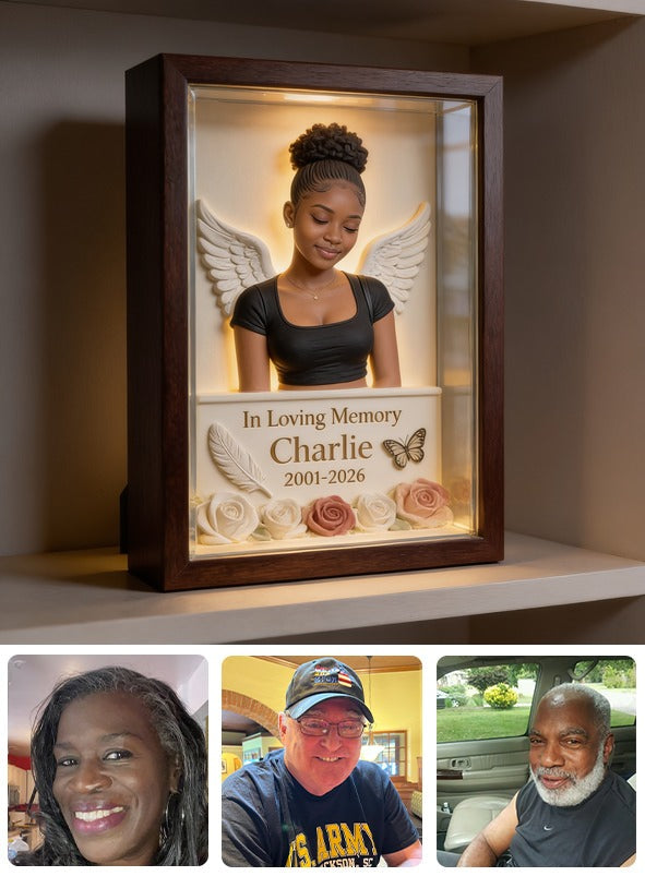 Personalized In Loving Memory Black Woman Custom Shaped Acrylic Plaque Memorial Keepsake