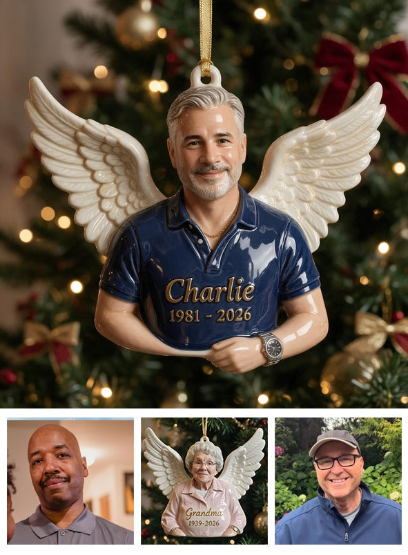 Personalisierte Weihnachtsgedächtnis 3D Ornament für Männer, Erinnerungsstück für Papa und Ehemann