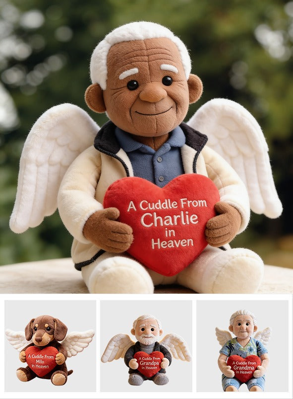 Personalized Older Black Man Grandfather Memorial Shaped Pillow Bereavement Gift