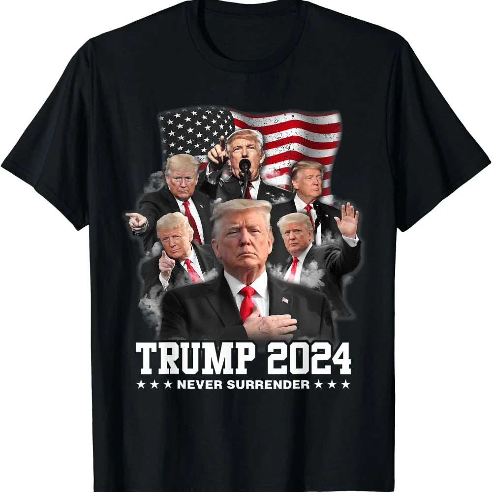 Pro Republican Vote Trump 2024 We The People Have Had Enough Tees Trump 2024 Take America Back American Flag Trump 2024 T-Shirt T-shirt & Hoodie