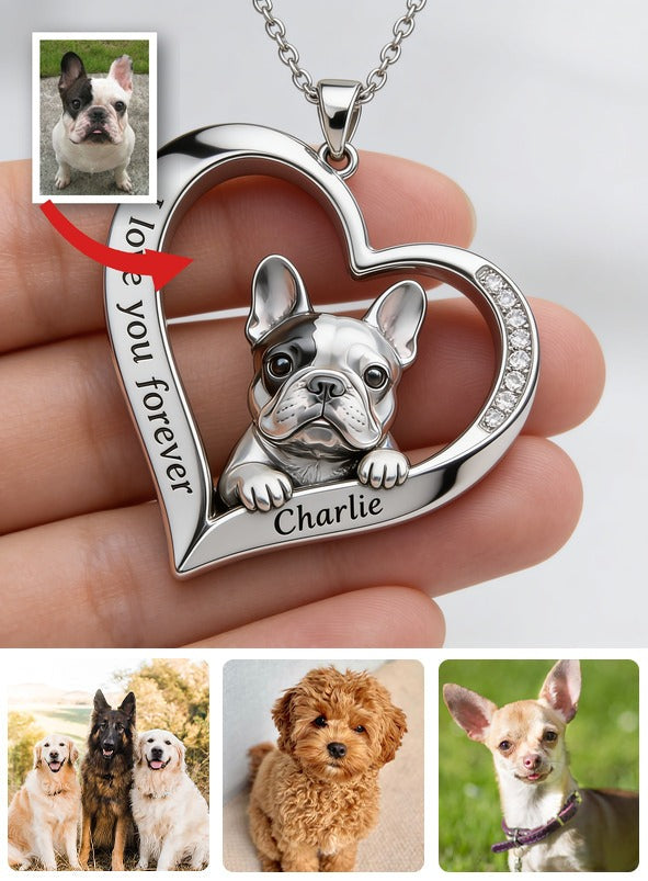 Personalisierter französischer Bulldoggen-Metallanhänger von jedem Foto