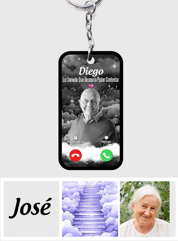 La Llamada Que Desearía Poder Contestar – Personalisierter Erinnerungs-Schlüsselanhänger