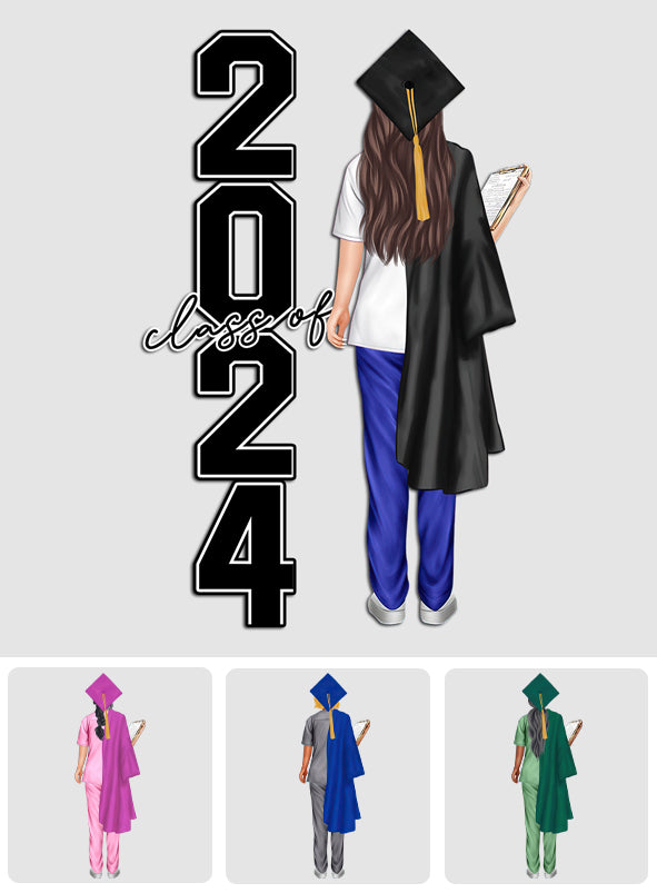 Abschlussjahrgang 2024 – Personalisierter Aufkleber zur Abschlussfeier (gestanzt)