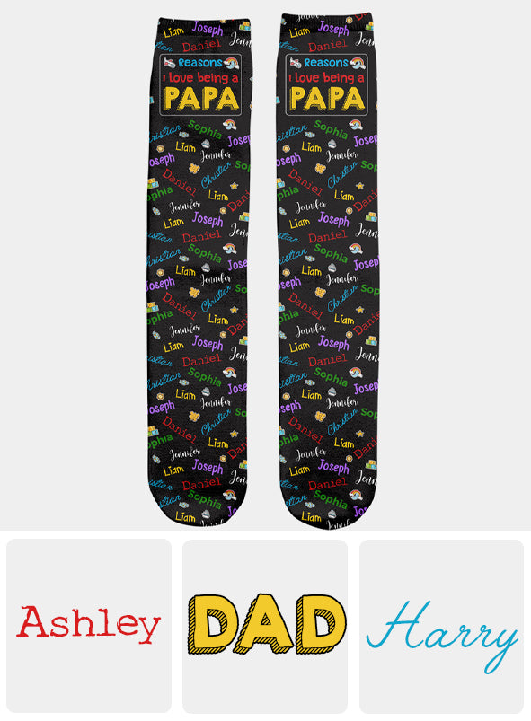 Gründe, warum ich es liebe, Opa zu sein – personalisierte Opa-Socken