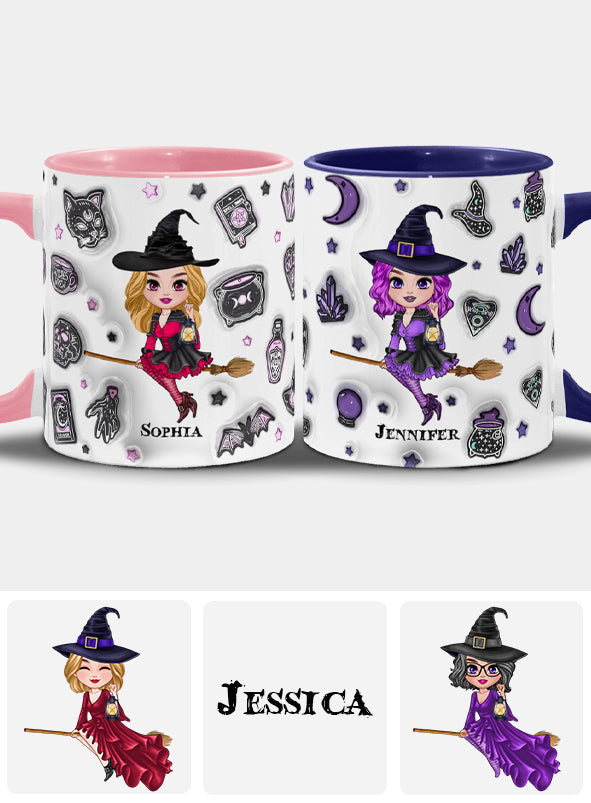 Mondkind - Personalisierte Tasse mit Hexenmotiv