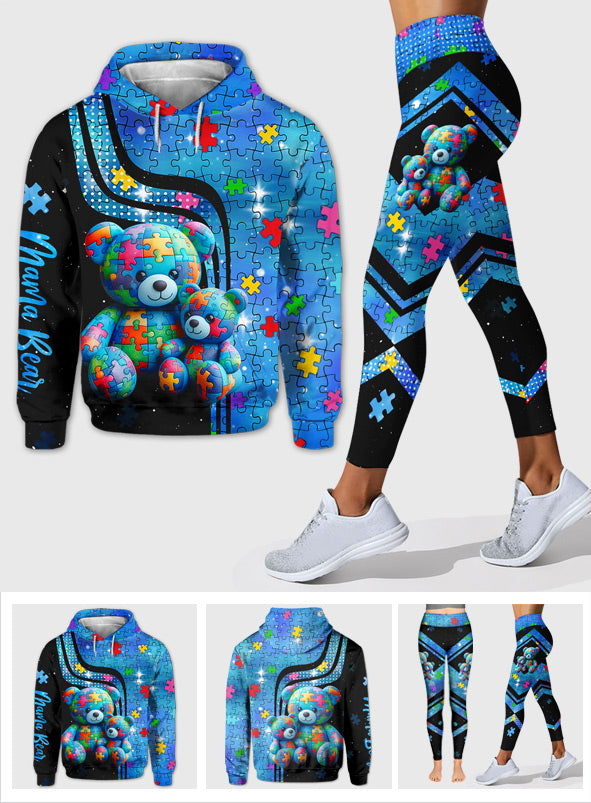 Mama Bear Hoodie und Leggings zur Sensibilisierung für Autismus