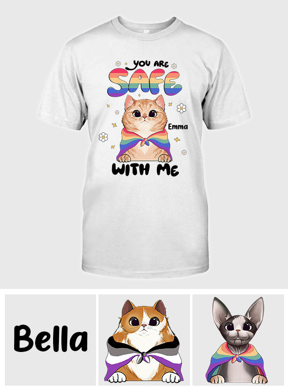 Du bist sicher – Personalisiertes LGBT-Unterstützungs-T-Shirt und Hoodie