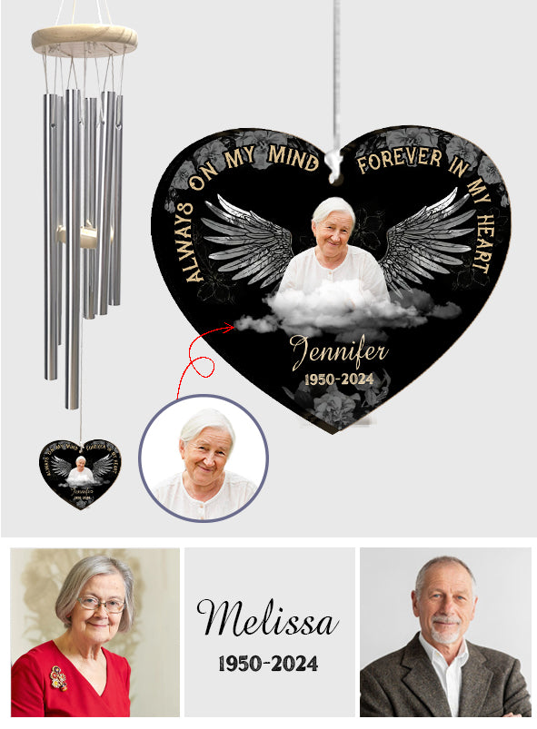 Hear The Wind And Think Of Me - Personalized Memorial Wind Chime