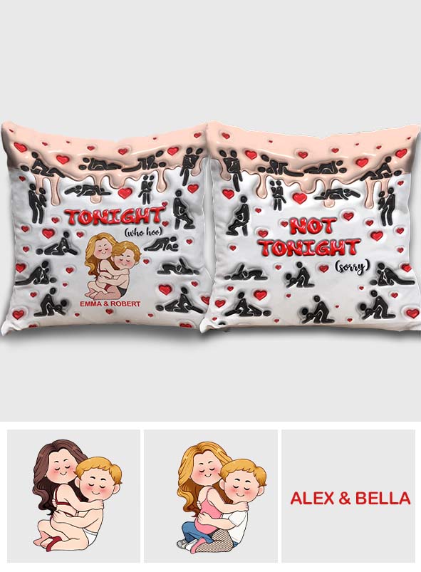 Heute Abend Who Hoo - Personalisiertes Pärchen-Zierkissen