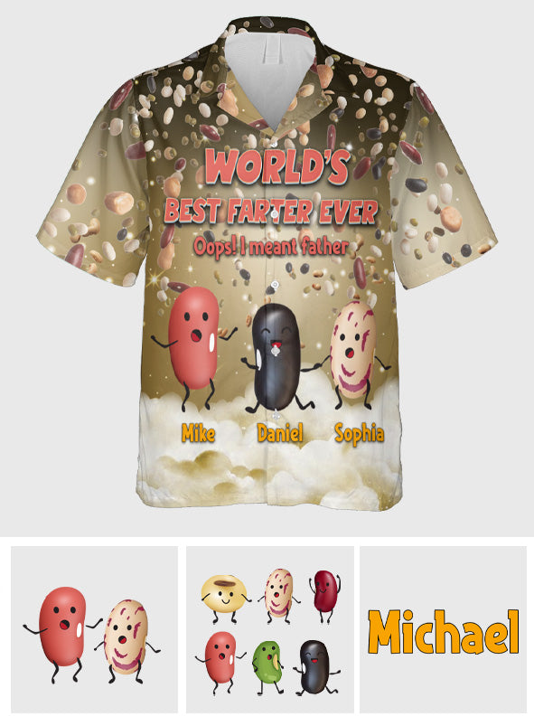 Lustiges personalisiertes Hawaiihemd „Weltbester Furzer“