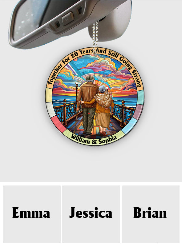 Together For Years And Still Going Strong - Personalized Couple Car Ornament