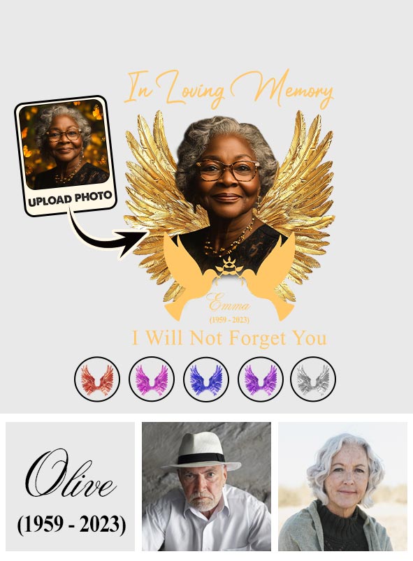 We'll Not Forget You - Personalized Memorial Decal Die Cut