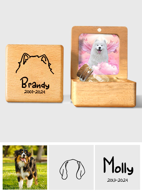 Ich vermisse dich sehr – Personalisierte Erinnerung an Hundefell