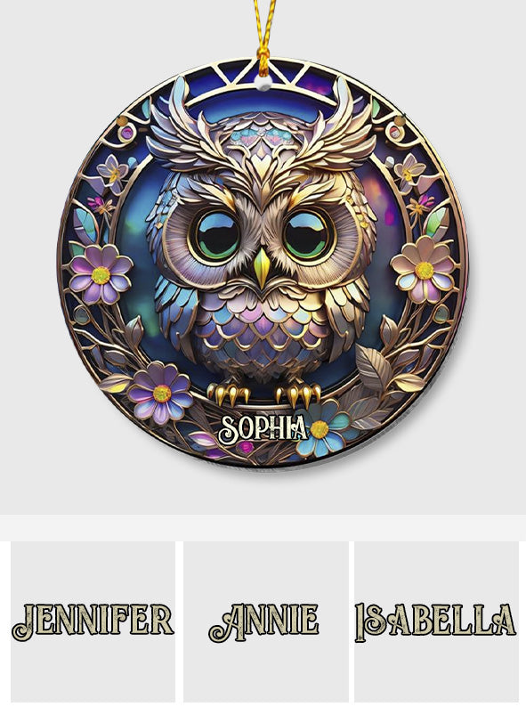 Bunte Eule – Personalisierter Eulen-Anhänger