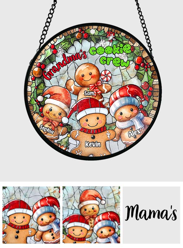 Cookie Crew – Personalisierter Oma-Sonnenfänger aus Buntglas