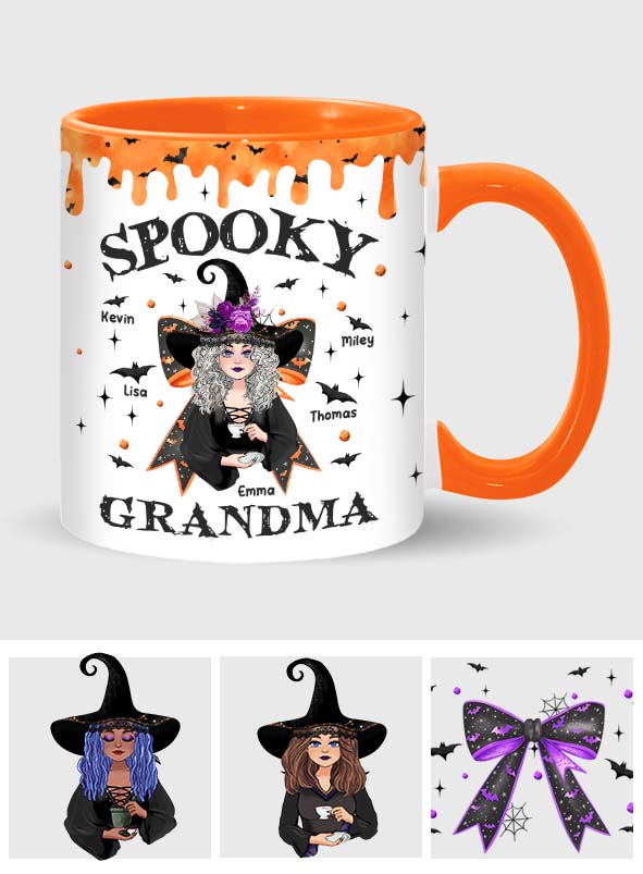 Gruselig – Beliebiger Titel – Personalisierte Tasse mit Oma-Akzent