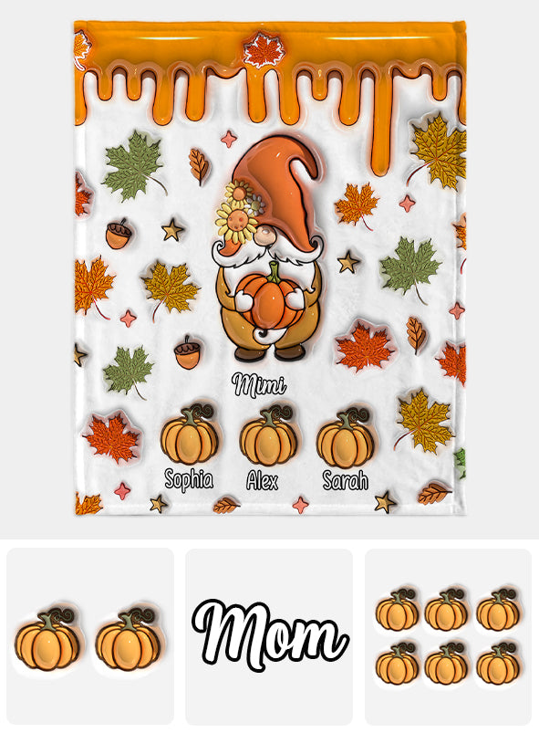 Grandma Of Little Pumpkins - Personalized Grandma Blanket