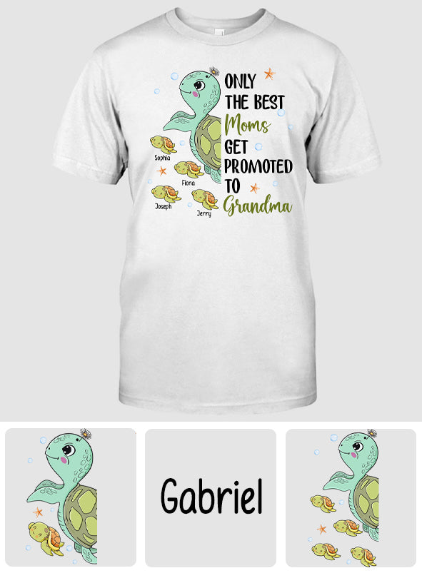 Nur die besten Mütter werden zur Oma befördert – Personalisiertes Oma-T-Shirt und Hoodie
