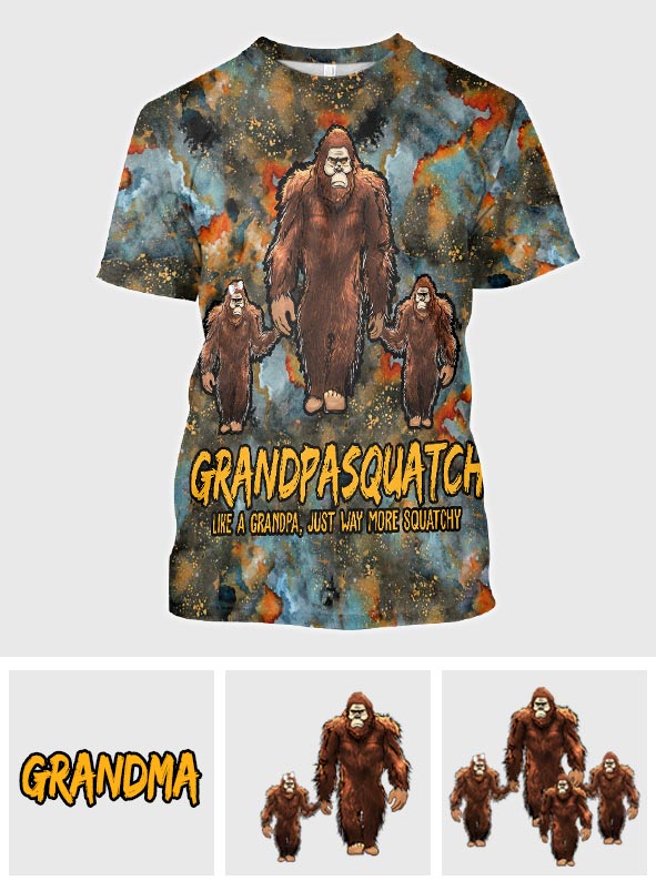 Grandpasquatch More Squatchy - Personalized Grandpa All Over Shirt