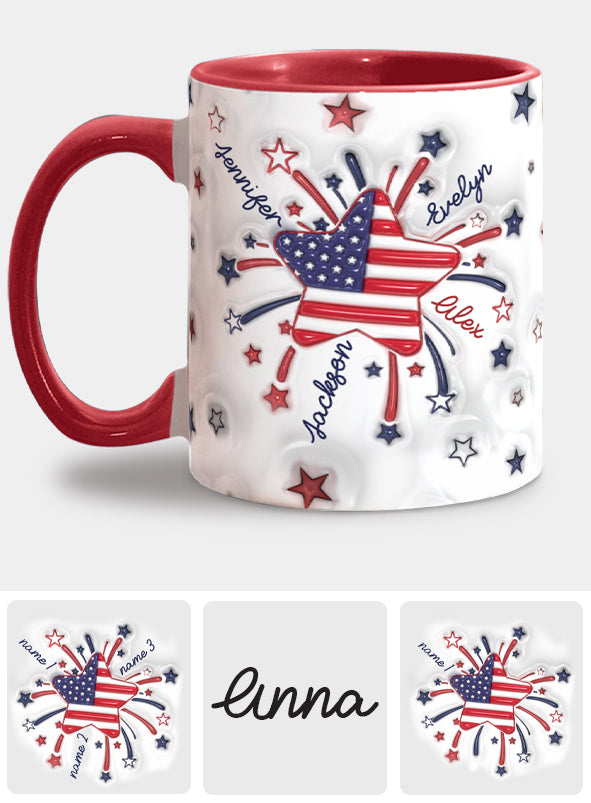 Omas kleiner Stern zum 4. Juli – personalisierte Tasse mit Oma-Motiv