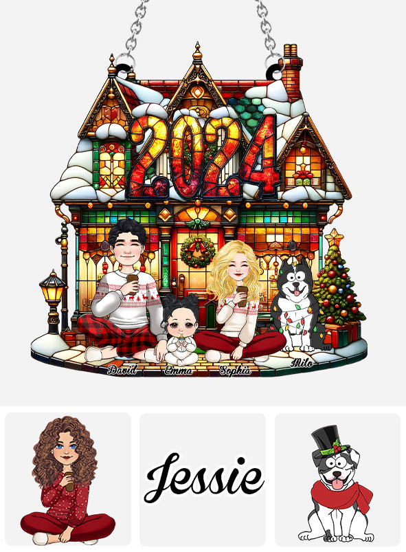 This Is Us - Personalized Family Window Hanging Suncatcher Ornament