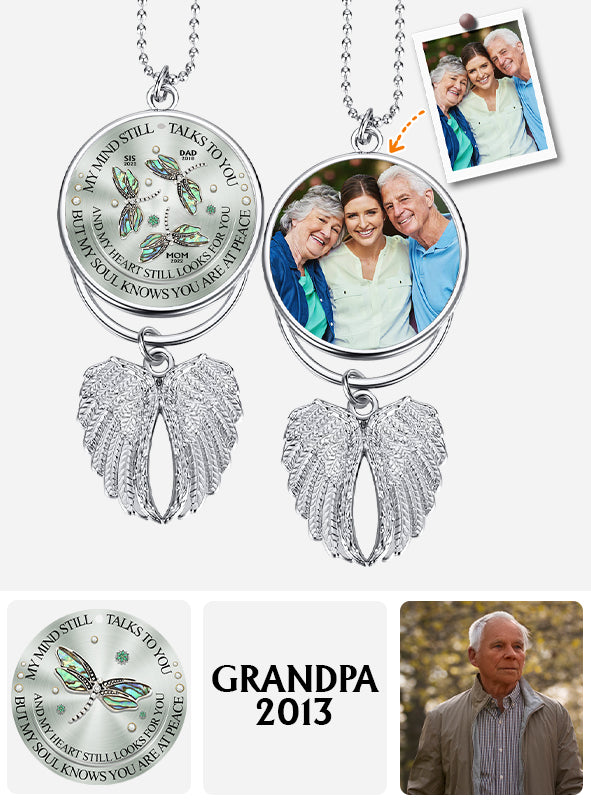 Meine Gedanken sprechen noch immer zu dir – Personalisierte Gedenkflügel-Anhänger